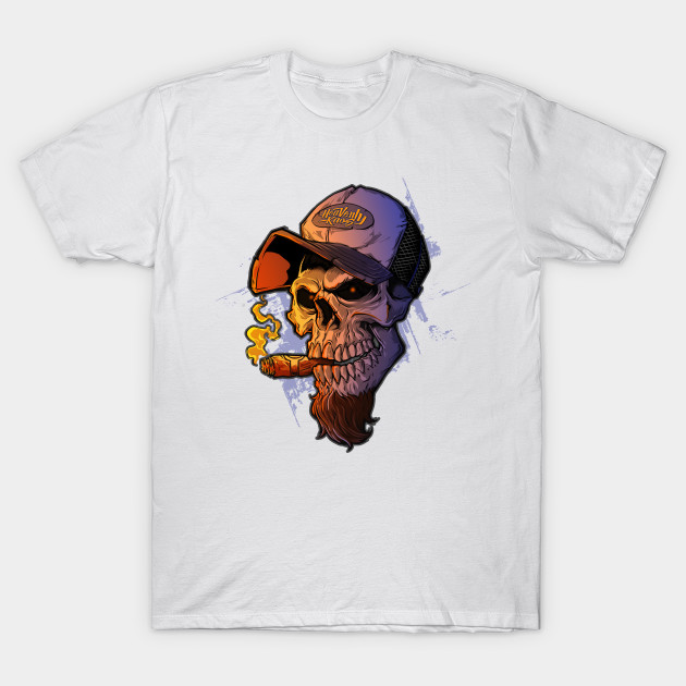 Trucker Skull T-Shirt-TOZ